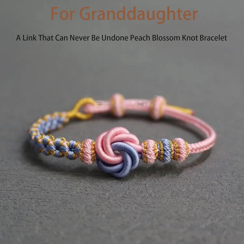 DivaGlamz To My Granddaughter-Infinity Forever Love Heart Bracelet, Natural Emperor Stone Double Layer Purple Beaded Woven Wrap Bracelets Adjustable Mind Peace Gift Jewelry - Image 2